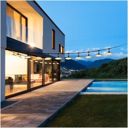 Vanjski dekorativni niz CRETE 15xE27/230V 20m IP44