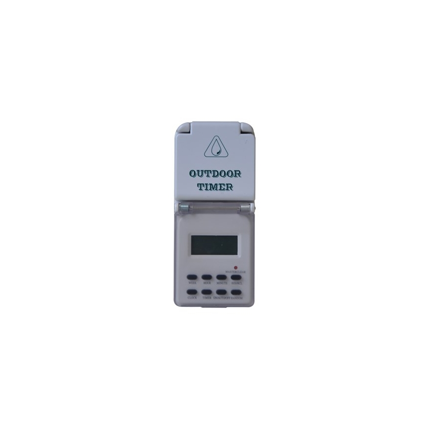 Vanjski digitalni tjedni vremenski prekidač 16A/230V IP44 200 mAh