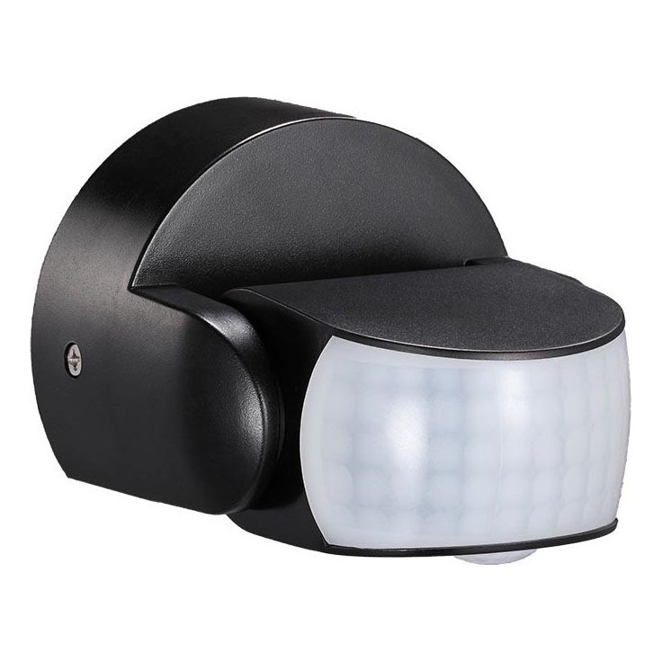 Vanjski infracrveni senzor pokreta 180/360° 600W/230V IP65 crna
