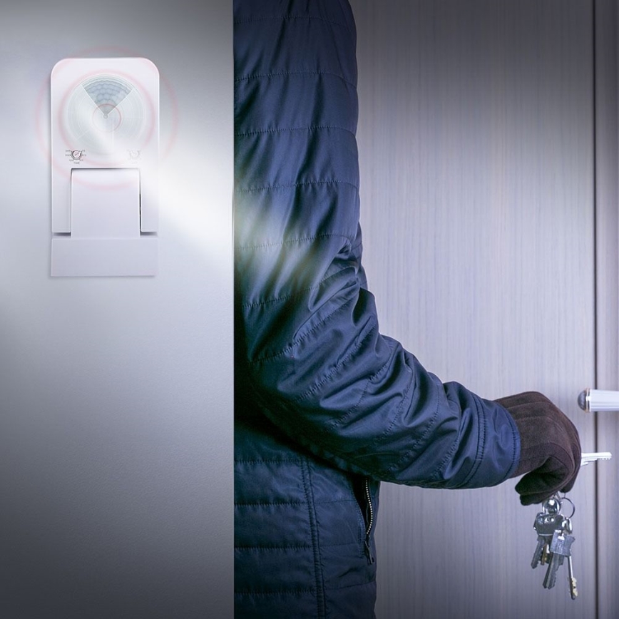 Vanjski infracrveni senzor pokreta 360° 1000W/230V IP65 bijela