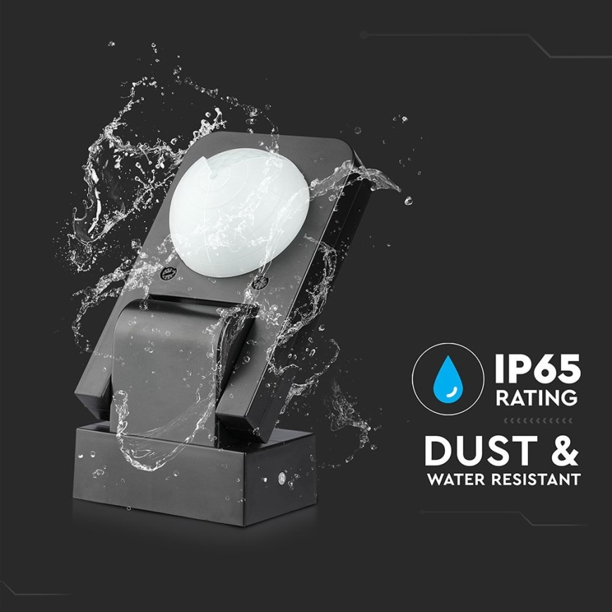 Vanjski infracrveni senzor pokreta 360° 1000W/230V IP65 crna