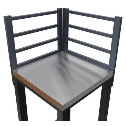 Vanjski kutni modul 47x47x123 cm crna/nehrđajući čelik