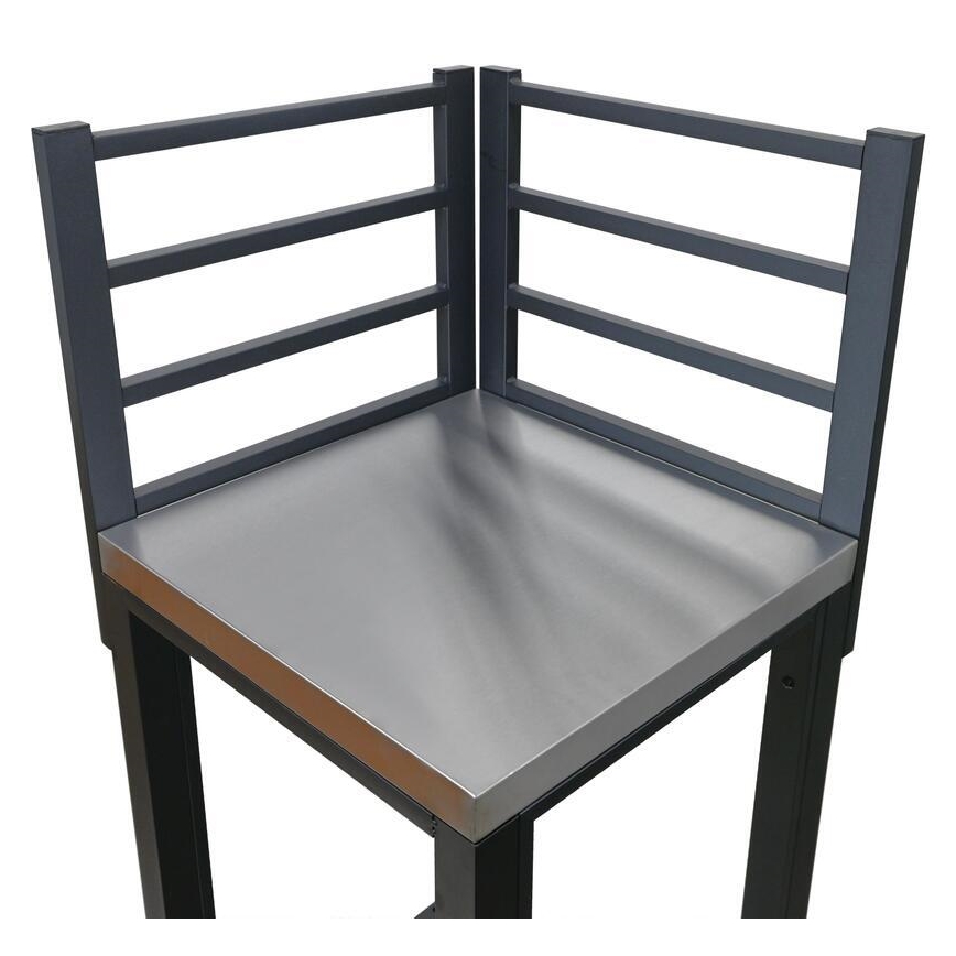 Vanjski kutni modul 47x47x123 cm crna/nehrđajući čelik