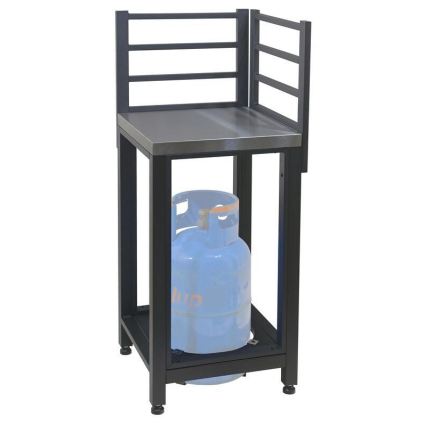 Vanjski kutni modul 47x47x123 cm crna/nehrđajući čelik