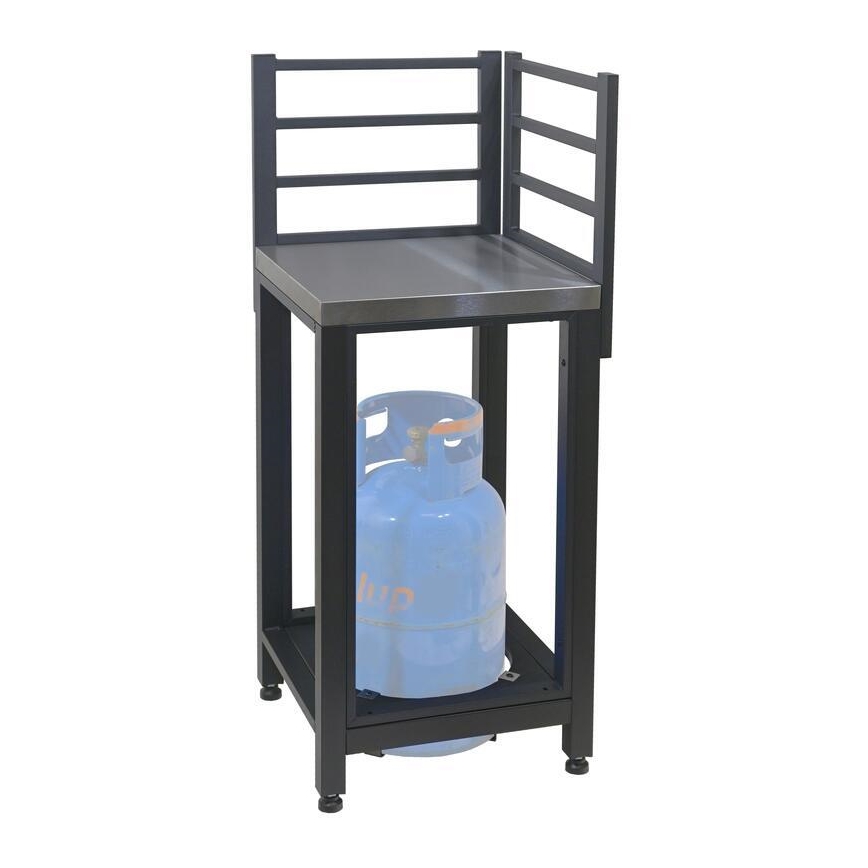 Vanjski kutni modul 47x47x123 cm crna/nehrđajući čelik