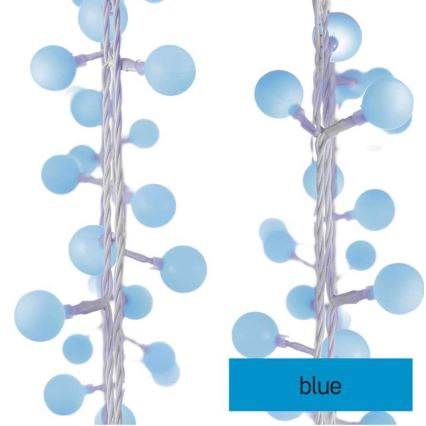 Vanjski LED lanac 40xLED/9m IP44 plava