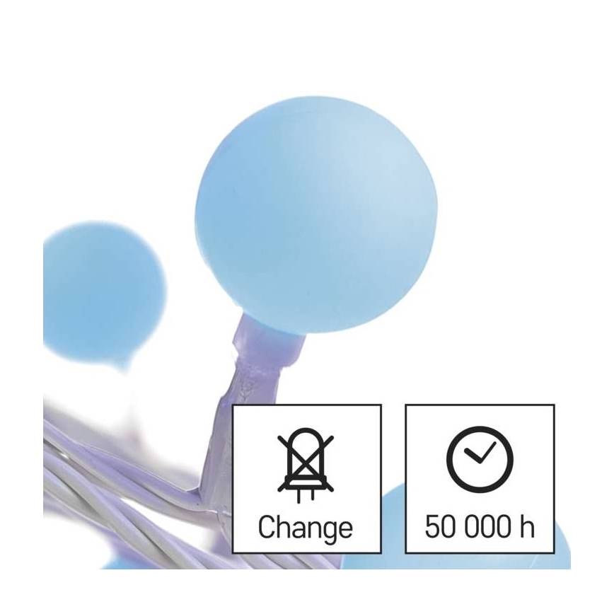 Vanjski LED lanac 40xLED/9m IP44 plava