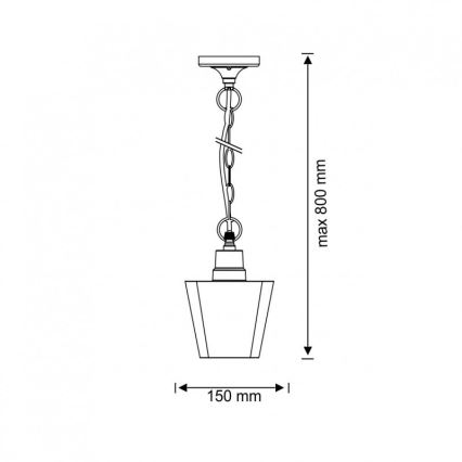 Vanjski luster GIZA 1xE27/10W/230V IP44