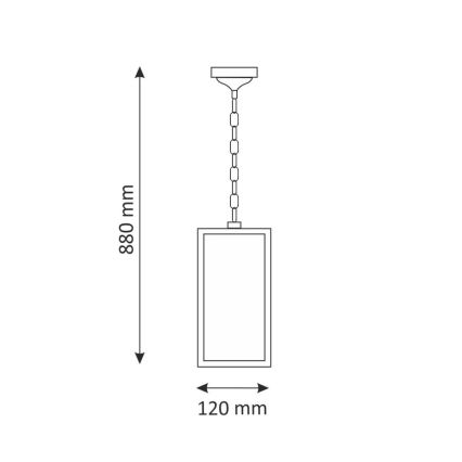 Vanjski luster MALMO 1xE27/15W/230V crna IP44
