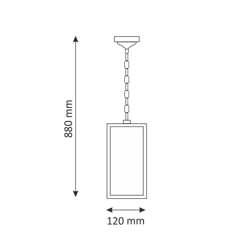 Vanjski luster MALMO 1xE27/15W/230V crna IP44