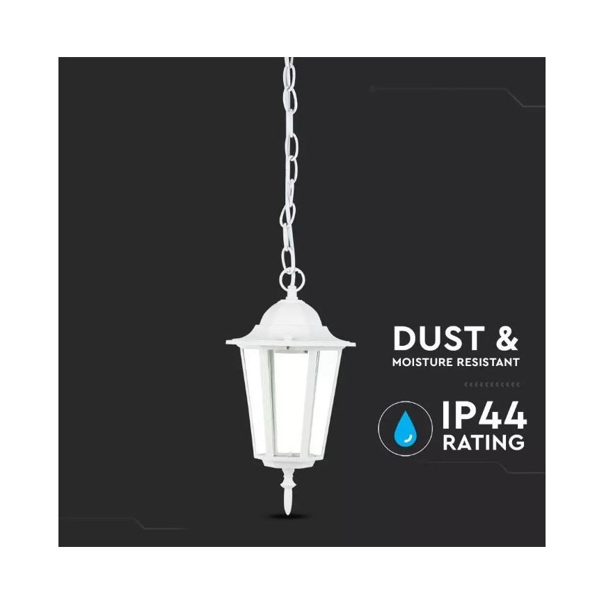 Vanjski luster na lancu 1xE27/40W/230V IP44 bijela