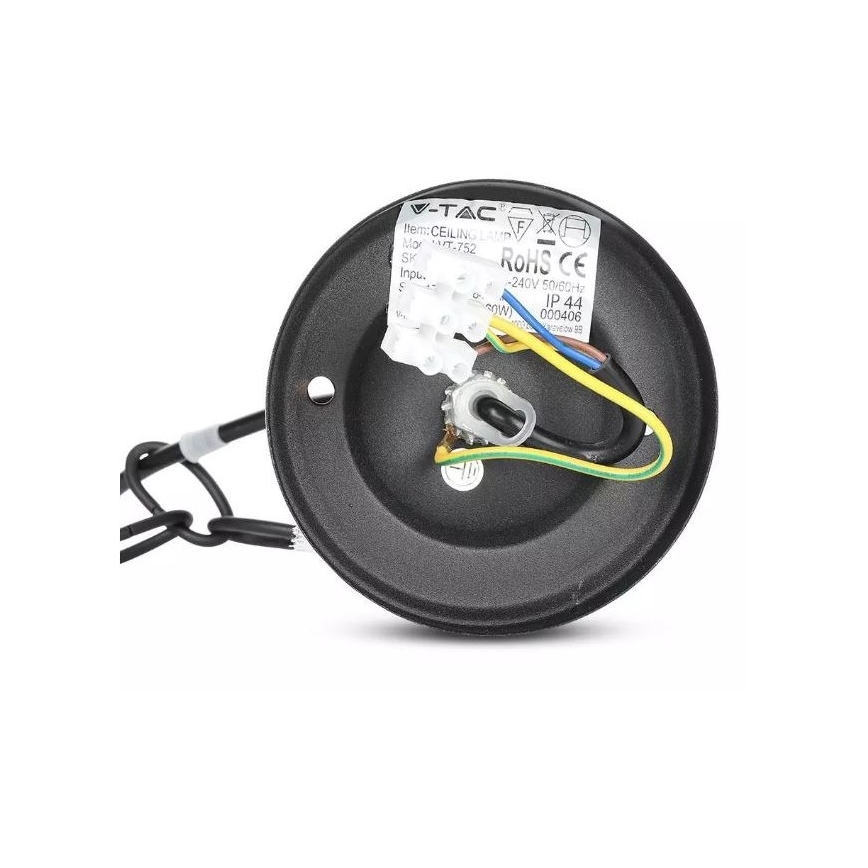 Vanjski luster na lancu 1xE27/40W/230V IP44 crna