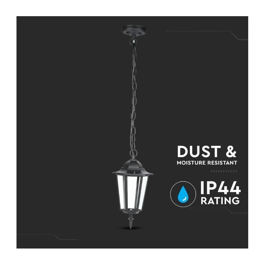 Vanjski luster na lancu 1xE27/40W/230V IP44 crna