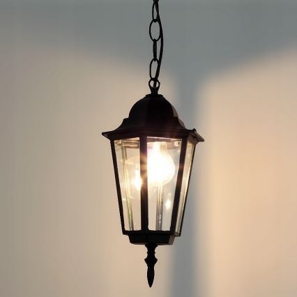 Vanjski luster na lancu 1xE27/60W/230V crna