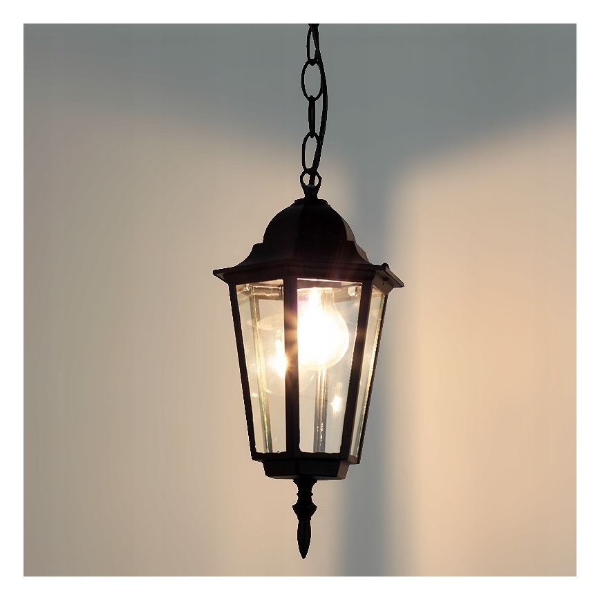 Vanjski luster na lancu 1xE27/60W/230V crna