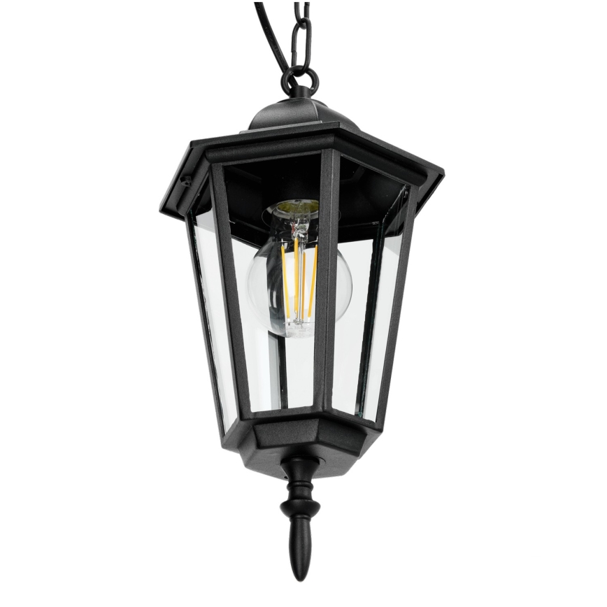Vanjski luster na lancu 1xE27/60W/230V crna