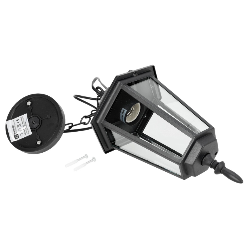 Vanjski luster na lancu 1xE27/60W/230V crna