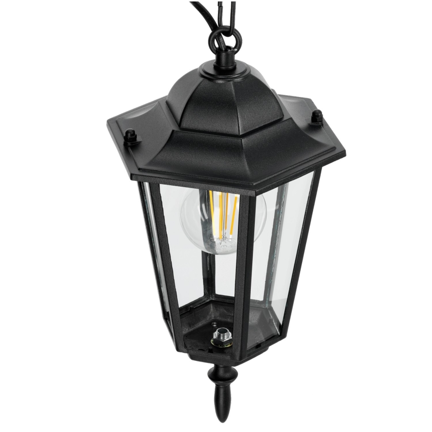 Vanjski luster na lancu 1xE27/60W/230V crna