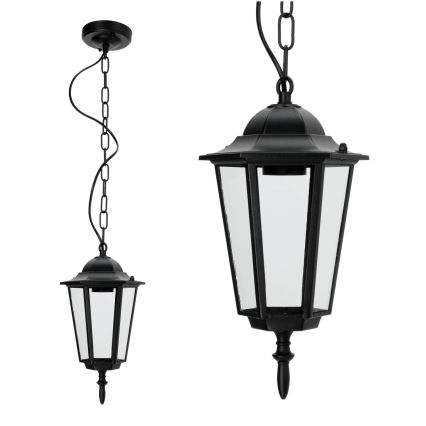 Vanjski luster na lancu 1xE27/60W/230V crna