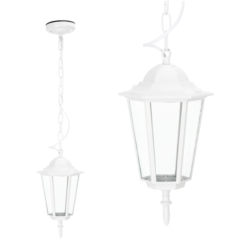 Vanjski luster na lancu 1xE27/60W/230V IP44 bijela