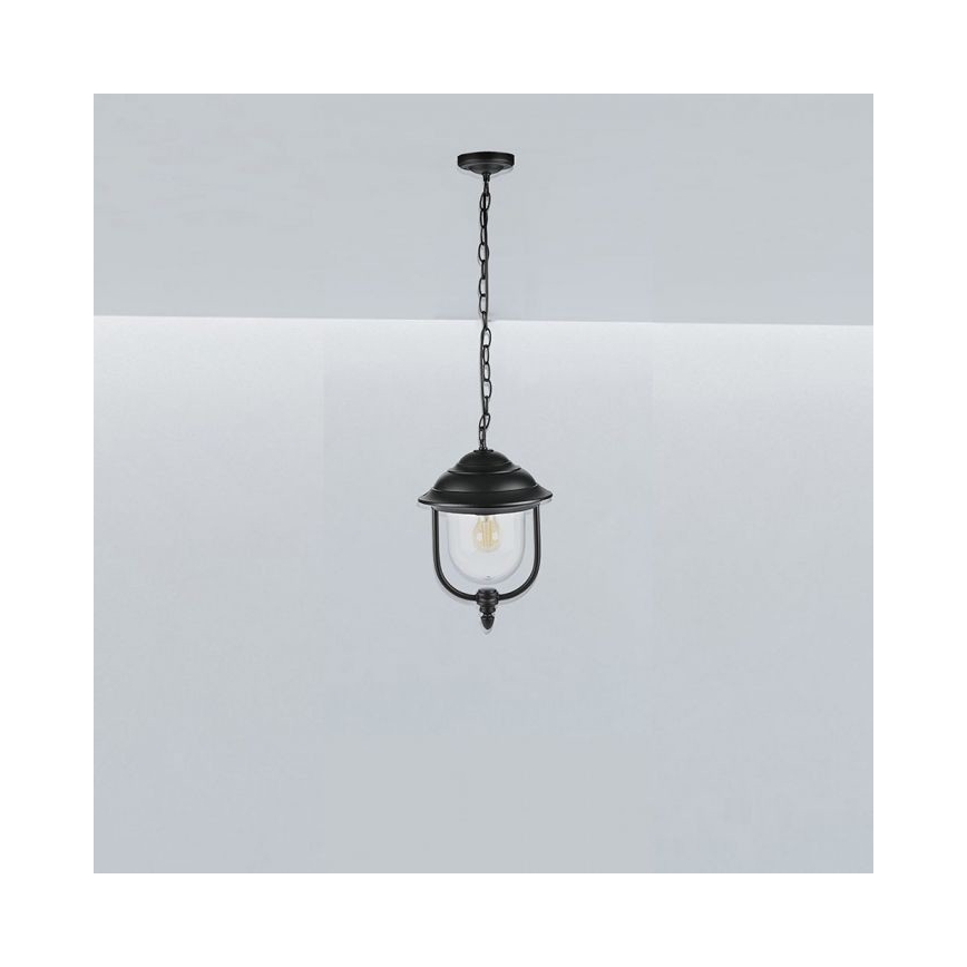 Vanjski luster na lancu 1xE27/60W/230V IP44 crna