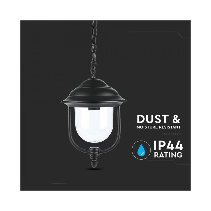 Vanjski luster na lancu 1xE27/60W/230V IP44 crna