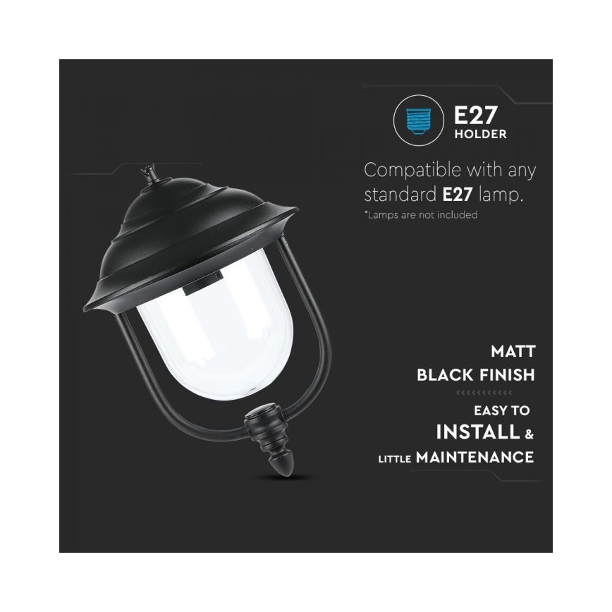 Vanjski luster na lancu 1xE27/60W/230V IP44 crna