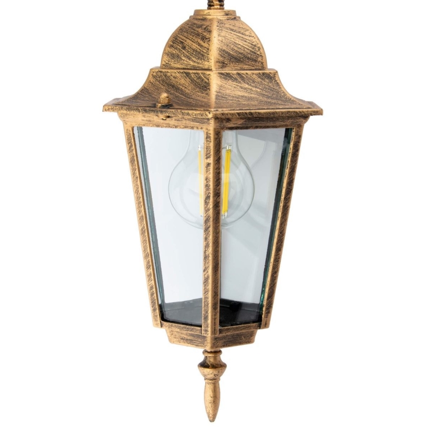 Vanjski luster na lancu 1xE27/60W/230V zlatna IP44
