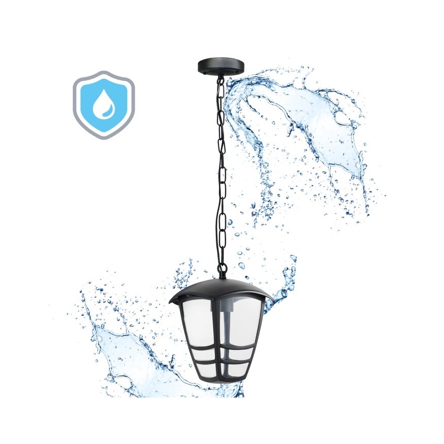 Vanjski luster na lancu TEVIO 1xE27/60W/230V IP54 crna