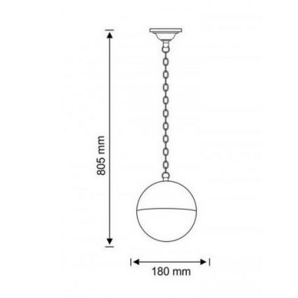 Vanjski luster ULSA 1xE27/12W/230V IP44