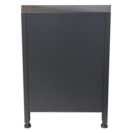 Vanjski modul — ormarić za roštilj 80x47x69 cm, crni/nehrđajući čelik