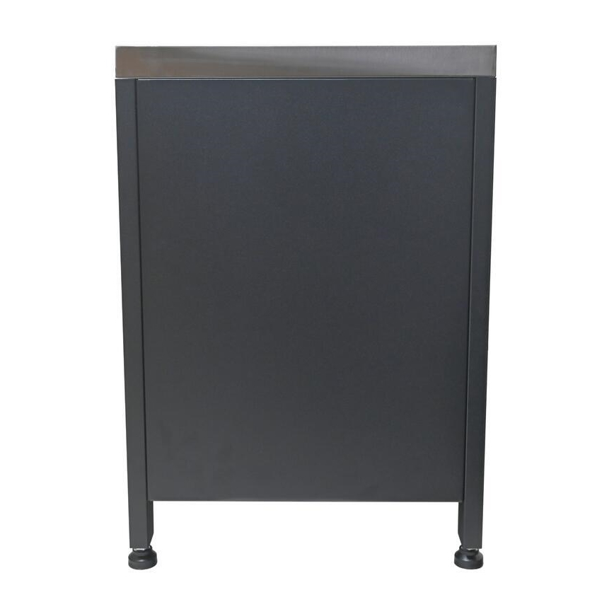 Vanjski modul — ormarić za roštilj 80x47x69 cm, crni/nehrđajući čelik