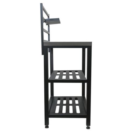 Vanjski modularni stol 80x47x123 cm crni/nehrđajući čelik
