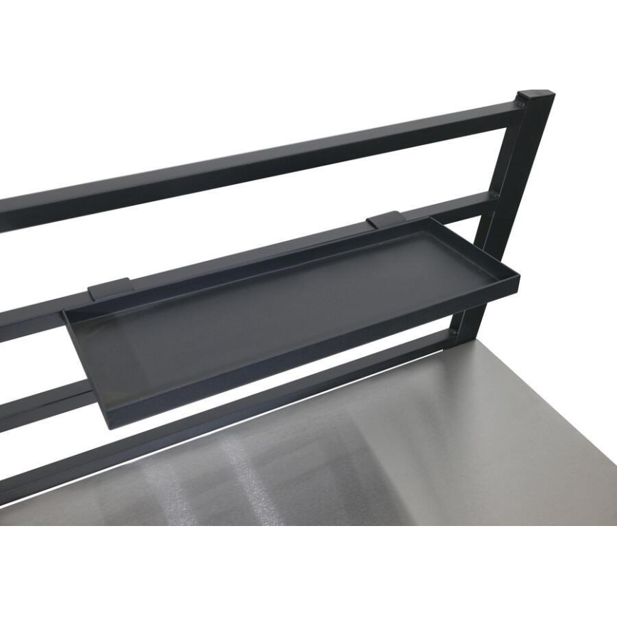 Vanjski modularni stol 80x47x123 cm crni/nehrđajući čelik