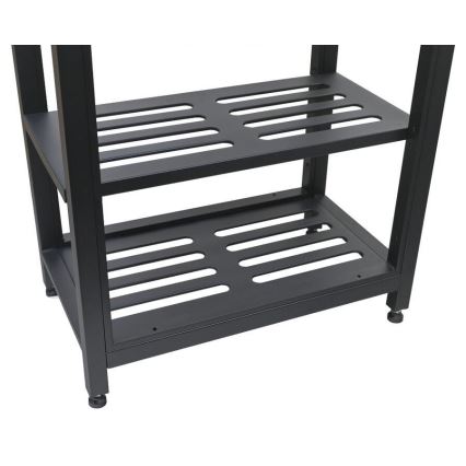 Vanjski modularni stol 80x47x123 cm crni/nehrđajući čelik