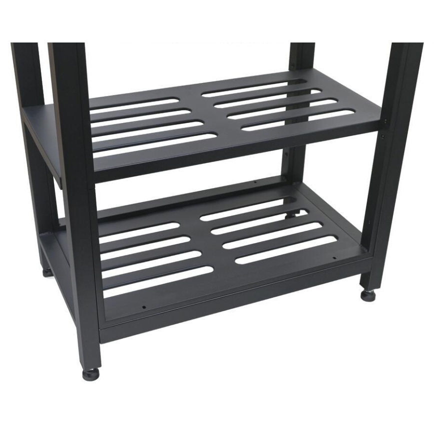 Vanjski modularni stol 80x47x123 cm crni/nehrđajući čelik