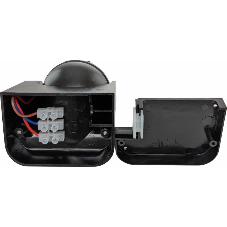 Vanjski PIR senzor pokreta, 1200 W / 230 V, IP44, crni