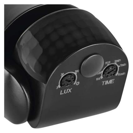 Vanjski PIR senzor pokreta i sumraka 1200W/230V IP65 crni