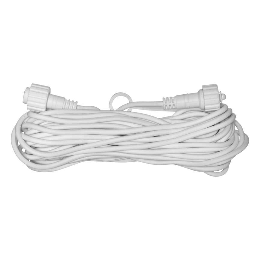 Vanjski produžni kabel za povezivanje svjetlosnih lanaca 10 m IP44 bijeli