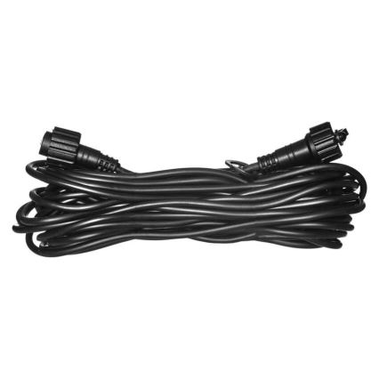 Vanjski produžni kabel za svjetlosne lance, 10 m, IP44, crne boje