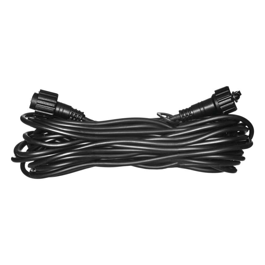 Vanjski produžni kabel za svjetlosne lance, 10 m, IP44, crne boje