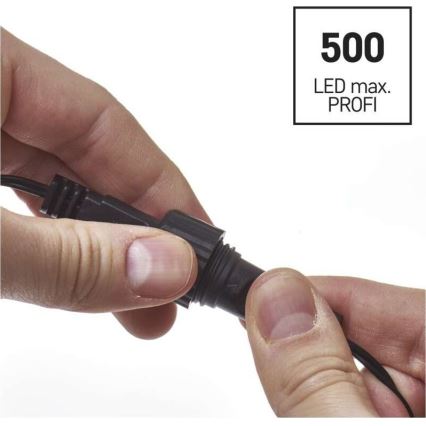 Vanjski produžni kabel za svjetlosne lance, 10 m, IP44, crne boje