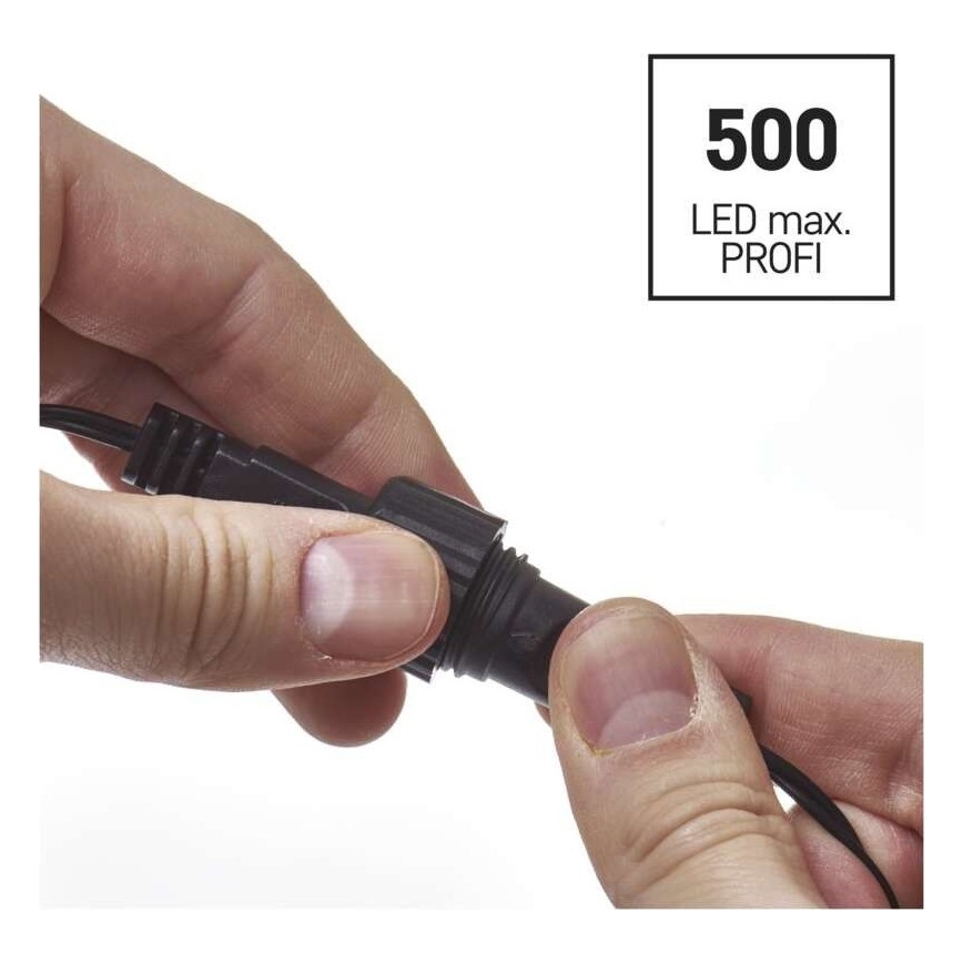 Vanjski produžni kabel za svjetlosne lance, 10 m, IP44, crne boje