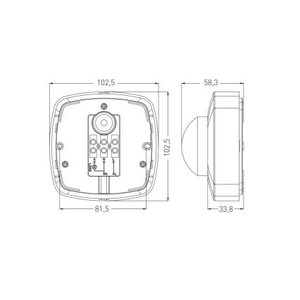 Vanjski senzor pokreta 360° IP65