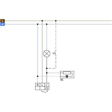 Vanjski senzor pokreta LC-CLICK 140° IP44 crna