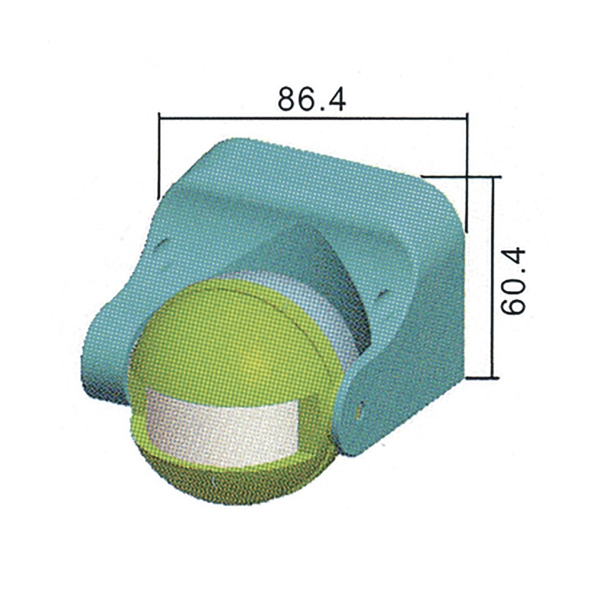 Vanjski senzor pokreta PIR B 180° 1200W/230V IP44 crni