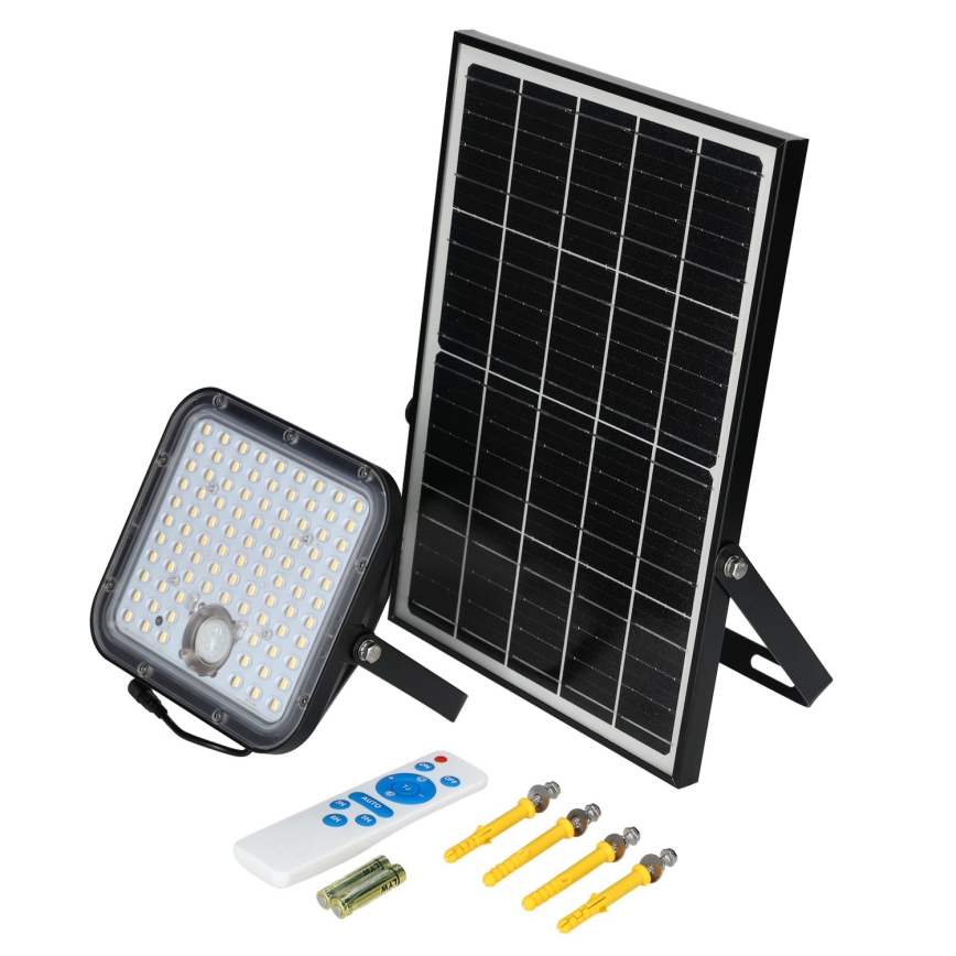 Vanjski solarni reflektor sa senzorom LED/30W/6,4V 4000K IP65 + daljinski upravljač