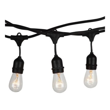 Vanjski svjetlosni niz STRING 15m 15xE27/25W/230V IP54
