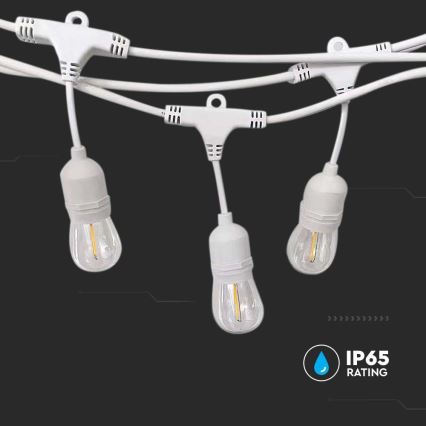 Vanjski svjetlosni niz STRING 15xE27/40W/230V 15m IP65