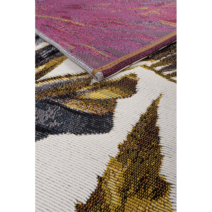 Vanjski tepih CAPPUCCINO 80x165 cm zlatni/sivi/bijeli